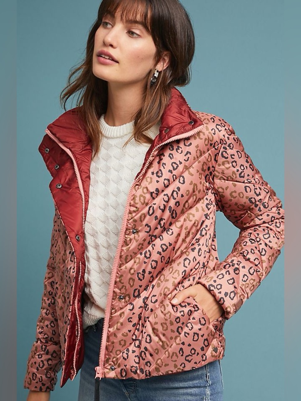 Scotch & Soda Leopard Print Puffer Jacket